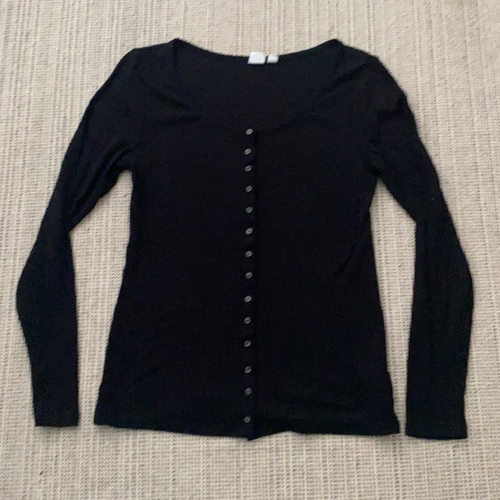 Gap Black Button Down T-shirt
